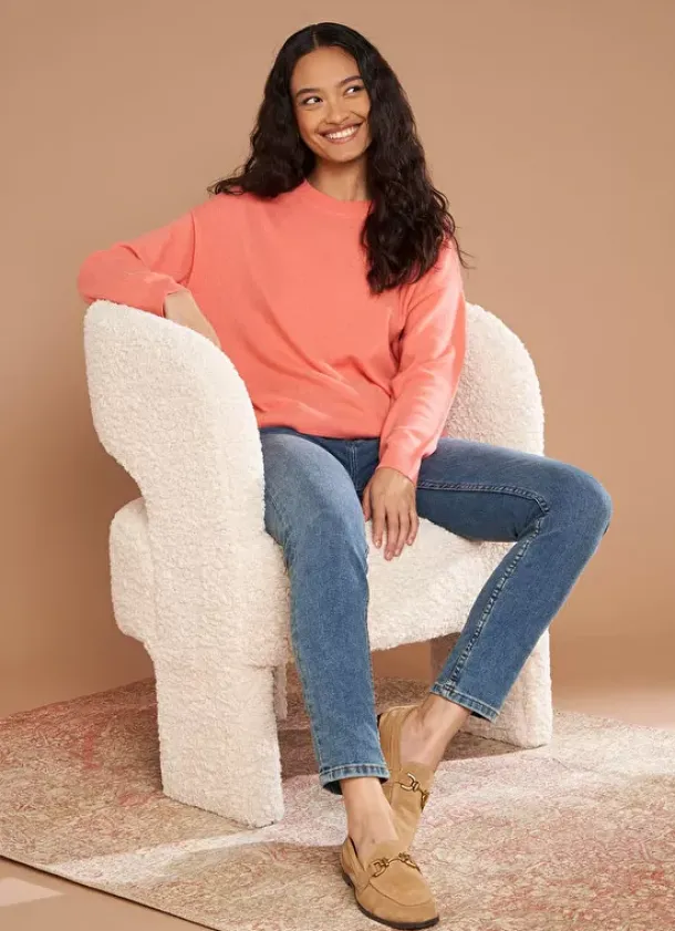Sud Express Jumpers & Cardigans|Pull Col Rond 100% Cachemire Granita Mapoue