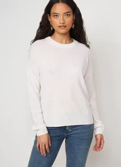 Sud Express Jumpers & Cardigans|Pull Col Rond 100% Cachemire Milk Mapoue
