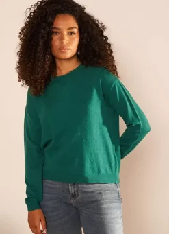 Sud Express Jumpers & Cardigans|Pull Col Rond A Maille Douce Bouteille Melaniae