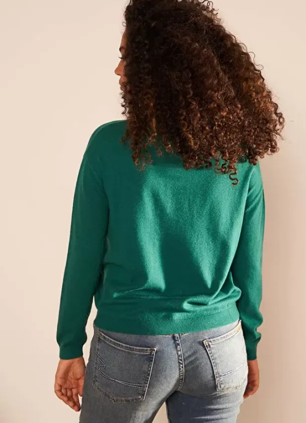 Sud Express Jumpers & Cardigans|Pull Col Rond A Maille Douce Bouteille Melaniae