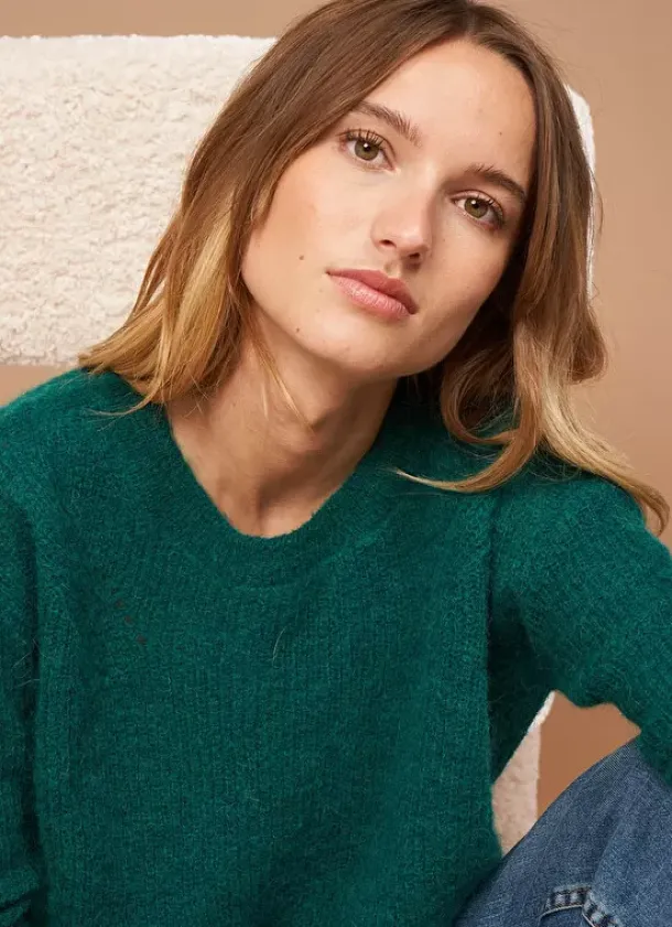 Sud Express Jumpers & Cardigans|Pull Col Rond Bouteille Moncoeuro
