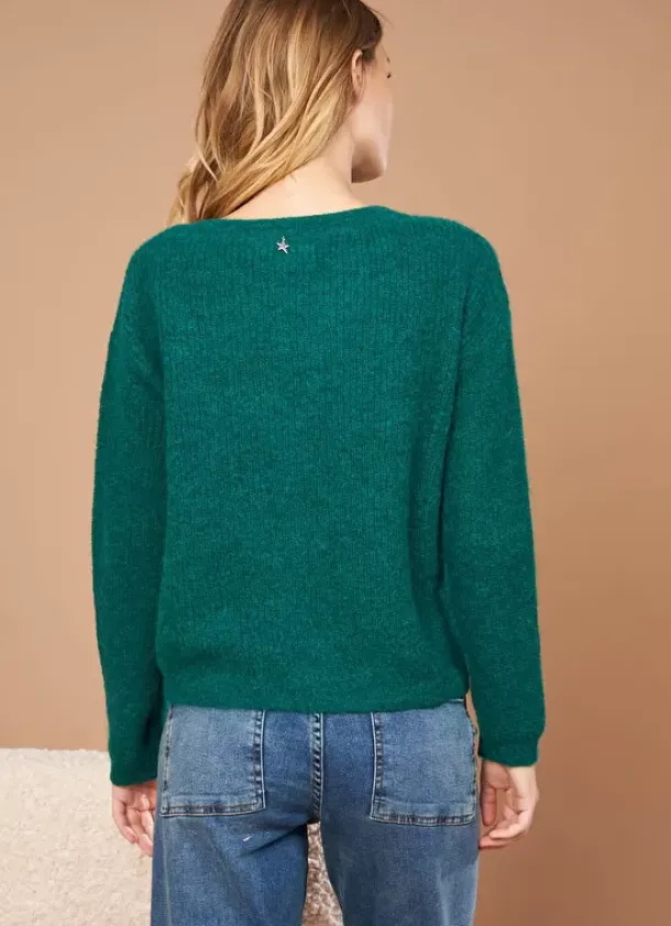 Sud Express Jumpers & Cardigans|Pull Col Rond Bouteille Moncoeuro