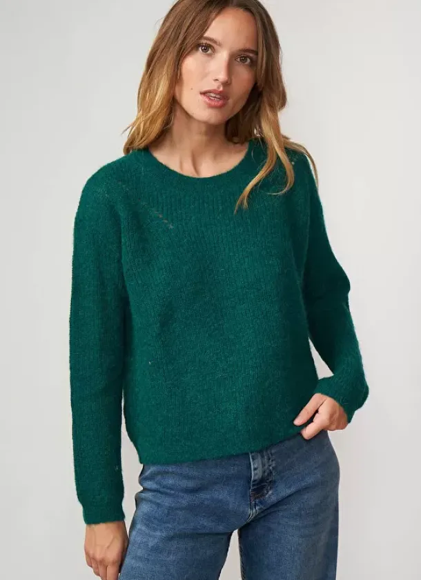 Sud Express Jumpers & Cardigans|Pull Col Rond Bouteille Moncoeuro