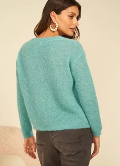 Sud Express Jumpers & Cardigans|Pull Col Rond Mint Moncoeuro