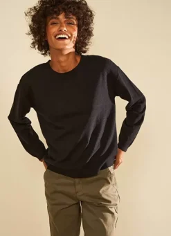 Sud Express Jumpers & Cardigans|Pull Col Rond Noir Melaniae
