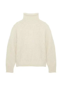 Sud Express Jumpers & Cardigans|Pull Col Roule Ecru Mizabak