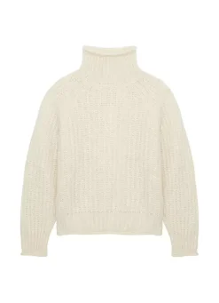 Sud Express Jumpers & Cardigans|Pull Col Roule Ecru Mizabak