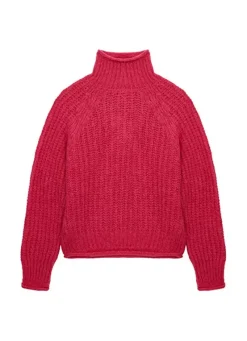 Sud Express Jumpers & Cardigans|Pull Col Roule Framboise Mizabak