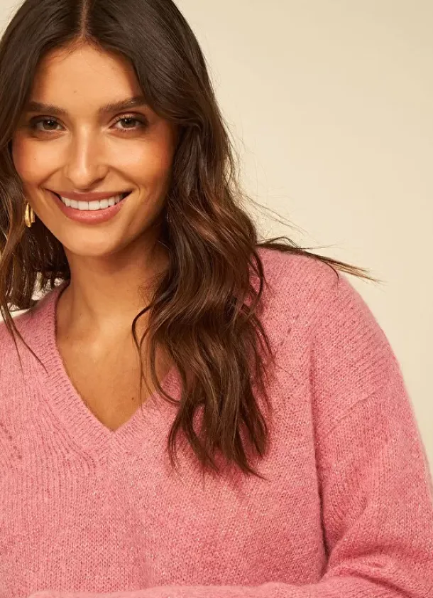 Sud Express Jumpers & Cardigans|Pull Col V En Mohair Malabar Mannakayx