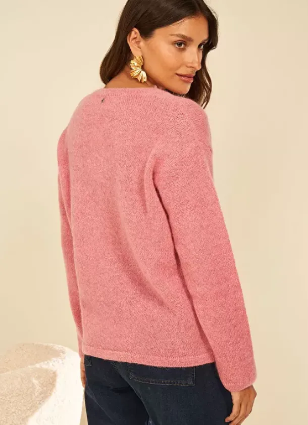 Sud Express Jumpers & Cardigans|Pull Col V En Mohair Malabar Mannakayx