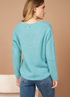 Sud Express Jumpers & Cardigans|Pull Col V En Mohair Mint Mannakay