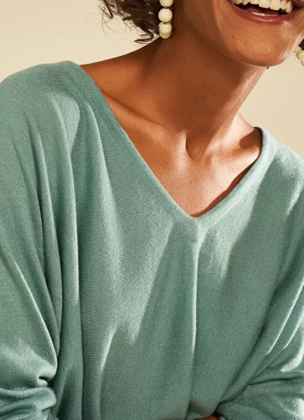 Sud Express Jumpers & Cardigans|Pull Col V Sans Emmanchures Amande Maboutou