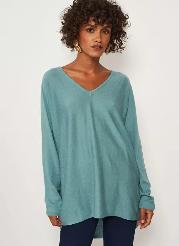 Sud Express Jumpers & Cardigans|Pull Col V Sans Emmanchures Amande Maboutou