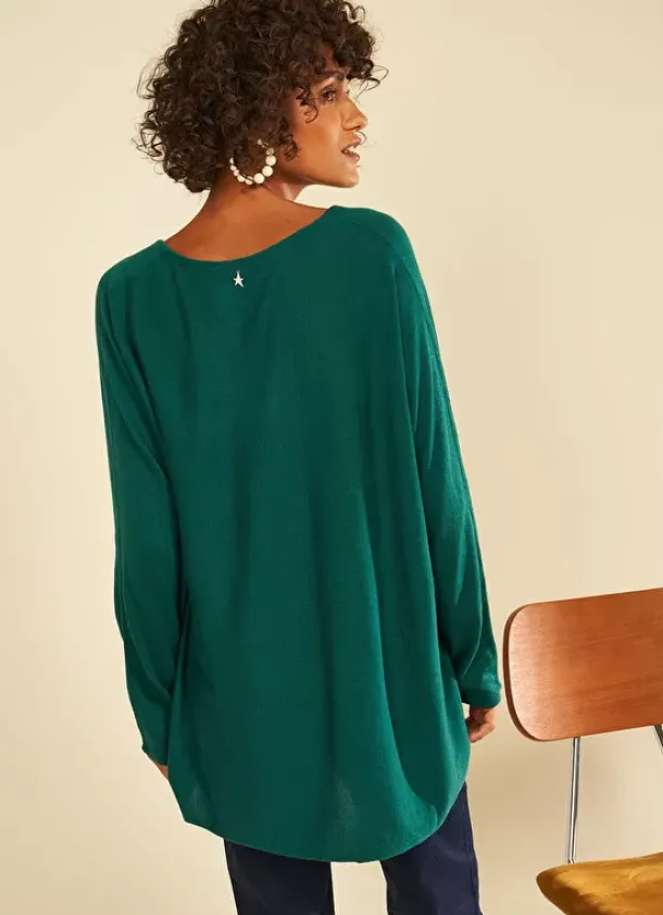 Sud Express Jumpers & Cardigans|Pull Col V Sans Emmanchures Bouteille Maboutou