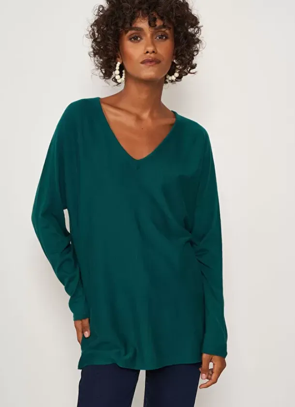 Sud Express Jumpers & Cardigans|Pull Col V Sans Emmanchures Bouteille Maboutou