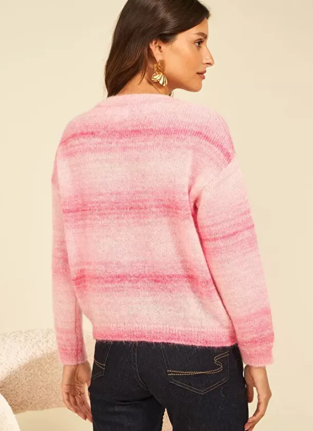 Sud Express Jumpers & Cardigans|Pull Degrade Rose Rose Massimo