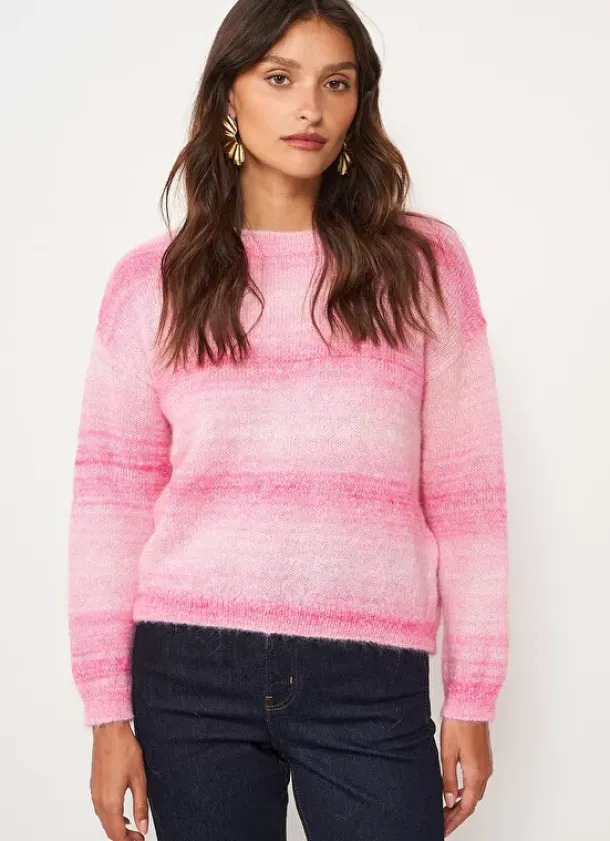 Sud Express Jumpers & Cardigans|Pull Degrade Rose Rose Massimo