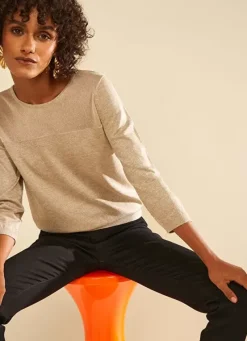 Sud Express Jumpers & Cardigans|Pull Details Transparents Champagne Mory