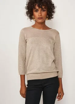 Sud Express Jumpers & Cardigans|Pull Details Transparents Champagne Mory