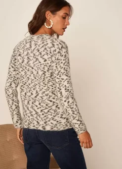 Sud Express Jumpers & Cardigans|Pull Imprime Leopard Ecru Mena