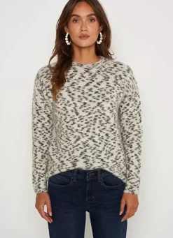 Sud Express Jumpers & Cardigans|Pull Imprime Leopard Ecru Mena