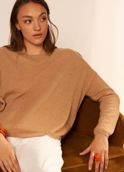 Sud Express Jumpers & Cardigans|Pull Pur Cachemire Camel Monna