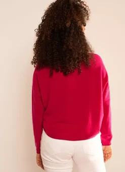Sud Express Jumpers & Cardigans|Pull Pur Cachemire Framboise Monna