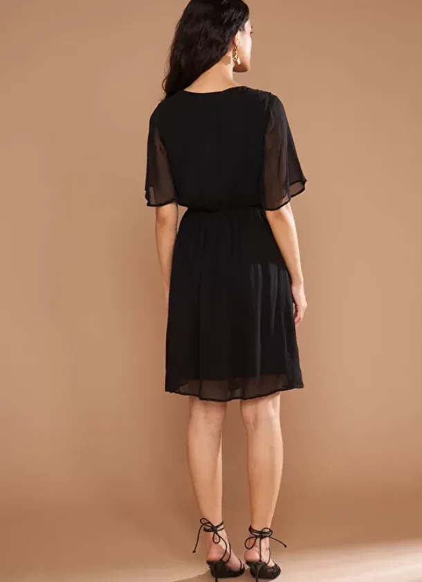 Sud Express Dresses & Overall|Robe Courte Elegante Noir Rachibi