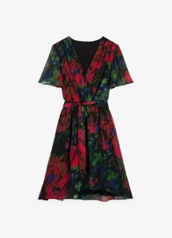 Sud Express Dresses & Overall|Robe Courte Encolure V Noir Razzaia
