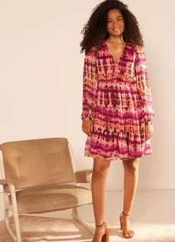 Sud Express Dresses & Overall|Robe Courte Imprimee Framboise Ralanque