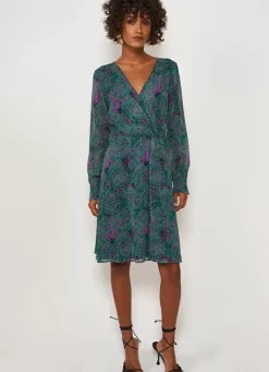 Sud Express Dresses & Overall|Robe Courte Imprimee Vert Rowie