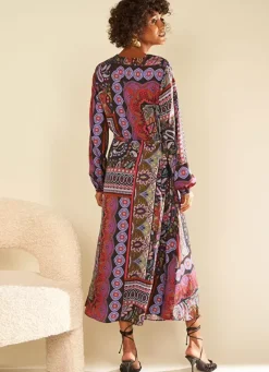 Sud Express Dresses & Overall|Robe Longue Imprimee Kaki Ralage