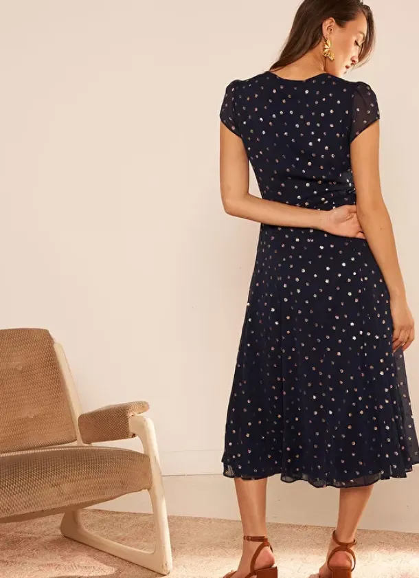 Sud Express Dresses & Overall|Robe Longue Portefeuille Marine Rosabello