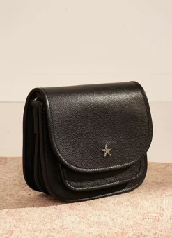 Sud Express Shoes & Accessories|Sac Besace En Cuir Noir Suny