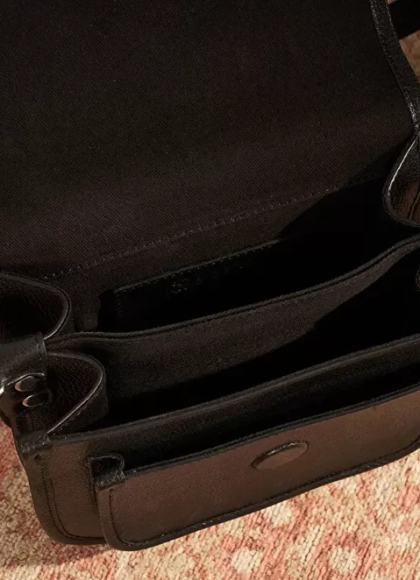 Sud Express Shoes & Accessories|Sac Besace En Cuir Noir Suny