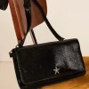 Sud Express Shoes & Accessories|Sac En Cuir Irise Noir/Irise Sarineau