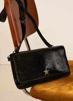 Sud Express Shoes & Accessories|Sac En Cuir Irise Noir/Irise Sarineau