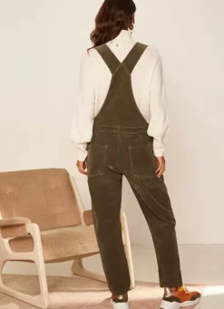 Sud Express Dresses & Overall|Salopette En Velours Kaki Sary