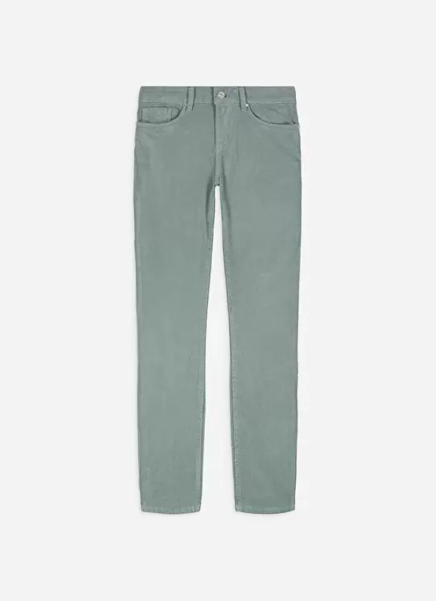 Sud Express Trousers & Jeans|Slim En Velours Cotele Amande Pasha