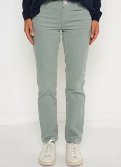 Sud Express Trousers & Jeans|Slim En Velours Cotele Amande Pasha