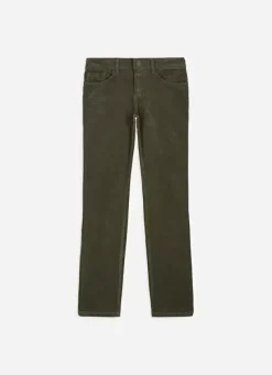 Sud Express Trousers & Jeans|Slim En Velours Cotele Kaki Pasha