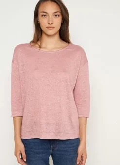 Sud Express T-Shirts|Tee-Shirt Basique Rose Tonia