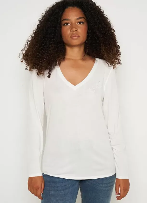Sud Express T-Shirts|Tee-Shirt Detail Etoile Ecru Tolibel