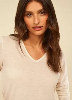 Sud Express T-Shirts|Tee-Shirt Manches Longues Sable Tassina