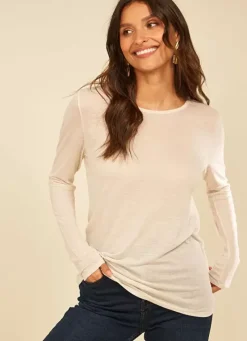 Sud Express T-Shirts|Tee-Shirt Manches Longues Sable Turiane
