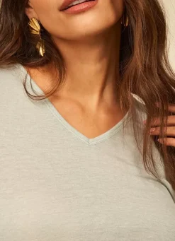 Sud Express T-Shirts|Tee-Shirt Manches Longues Amande Tassina