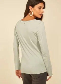 Sud Express T-Shirts|Tee-Shirt Manches Longues Amande Tabilo