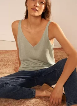 Sud Express Tops & Blouses|Top Details Maille Scintillante Amande Demoiselles