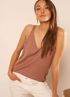 Sud Express Tops & Blouses|Top Details Maille Scintillante Poudre Demoiselles
