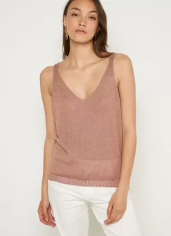 Sud Express Tops & Blouses|Top Details Maille Scintillante Poudre Demoiselles